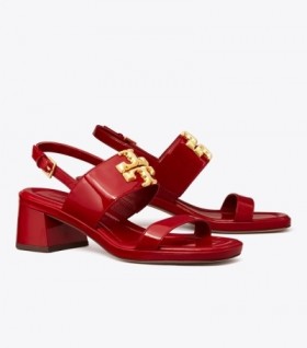  Sandales à talons Eleanor de Tory Burch pour femmes, rouges