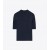  Pulls côtelés à manches courtes et col montant pour femme Tory Burch Bleu marine