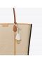  Tory Burch Perry Canvas Tote Bag mit drei Fächern für Damen in Beige Multicolor