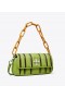  Tory Burch Kleine Kira Bombé Stripe Flap Umhängetasche für Damen in Braun