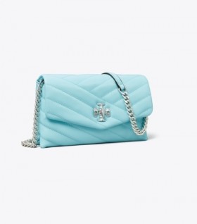  Tory Burch Kira Chevron Chain Wallet Mini-Taschen für Damen in Grau