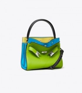  Tory Burch Petite Lee Radziwill Pebbled Double Satchel Taschen für Damen in Braun