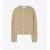 Tory Burch Strickjacke aus Wolle mit Logo-Knopf für Damen in Beige