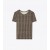  Tory Burch Damen T-Shirt mit Blumenmuster in Schwarz