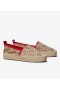  Γυναικείες Tory Burch T Monogram Rabbit Embroidered Espadrilles Red