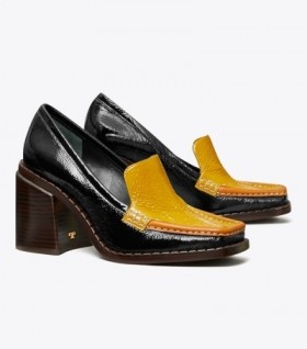  Γυναικείες Tory Burch 70s Τετράγωνες Γόβες Loafer Γόβες Καφέ Μαύρο Καφέ